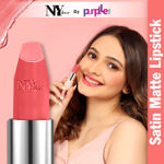 Buy NY Bae Satin Matte Lipstick - Poised Pink 04 (4.2 g) | Pink | Silky Smooth Texture | High Shine | Weightless | With Vitamin A & E - Purplle