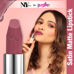 Buy NY Bae Satin Matte Lipstick - Mega Mauve 10 (4.2 gm) | Mauve | Silky Smooth Texture | High Shine | Weightless | With Vitamin A & E - Purplle