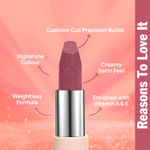 Buy NY Bae Satin Matte Lipstick - Mega Mauve 10 (4.2 gm) | Mauve | Silky Smooth Texture | High Shine | Weightless | With Vitamin A & E - Purplle