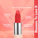 Buy NY Bae Satin Matte Lipstick - Calm Coral 12 (4.2 g) | Orange | Silky Smooth Texture | High Shine | Weightless | With Vitamin A & E - Purplle