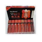 Buy Kiss Beauty Pack of 8 Super Matte 24Hrs Stay Liquid Lipgloss (8 g each) - Purplle