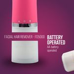 Buy Havells FD5000 Havells FD5000 Lady Facial Hair Remover with rotary blades for Clean and Smooth Touch, Battery Operated (Pink) - Purplle
