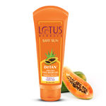 Buy Lotus Herbals Safe Sun DeTAN After-Sun Face Wash Gel | Papaya & Aloe Vera | All Skin Types | 100g - Purplle