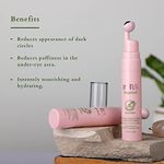 Buy Lotus Organics+ Precious Brightening Under Eye Cream | With Cooling Massage Roller | Reduces Puffiness & Dark Circles | Preservative Free | 15g - Purplle