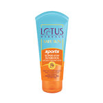 Buy Lotus Herbals Safe Sun Sports Super-Stay Sunblock | SPF 70 | PA+++ | Preservative Free | Anti-Pollution | 40g - Purplle