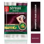 Buy Streax Insta Shampoo Hair colour for 100% Grey Coverage, Burgandy, 18 ml - Purplle