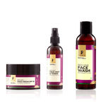Buy Pilgrim Red Vine CTM Combo ( Red Vine Face Wash (100 ml) + Red Vine Face Mist & Toner (100 ml) + Red Vine Face Cream SPF 30 (50 gm)) - Purplle