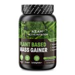 Buy Azani Active Nutrition Plant Mass Gainer 1kg | 1083 Kcal, 45g Vegan Protein, 225g Carbohydrates, 0.5g Chlorella, 0.3g Ashwagandha | Intense Muscle Recovery, Weight Gainer, No Bloating-Natural - Purplle