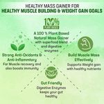 Buy Azani Active Nutrition Plant Mass Gainer 1kg | 1083 Kcal, 45g Vegan Protein, 225g Carbohydrates, 0.5g Chlorella, 0.3g Ashwagandha | Intense Muscle Recovery, Weight Gainer, No Bloating-Natural - Purplle