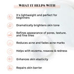 Buy Suganda Azelaic + Niacinamide Serum, Brightens Skin Tone, Refines Appearance of Pores, Texture & Fine Lines, Reduces Acne & Fades Acne Marks, Helps with Eczema & Redness, Enhances Skin Elasticity, Repair Skin Barrier (30ml) - Purplle