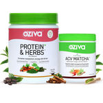 Buy OZiva Protein & Herbs Women Chocolate (500 gm) + Oziva Plant Based ACV Matcha (50g) - Purplle