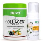 Buy Oziva Glowing Skin Routine (Plant Based Collagen Builder + Inner Glo Skin Brightening Face Wash) - Purplle