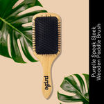 Buy Purple Speak Sleek Wooden Paddle Brush - Purplle