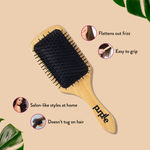 Buy Purple Speak Sleek Wooden Paddle Brush - Purplle