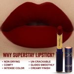Buy CVB SuperStay Non Transfer Matte Lipstick, Waterproof and Full-Pigmented, Transfer-Proof Smudge-Proof Lip Colour 3.5g (RED VALENTINE-701) - Purplle