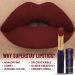 Buy CVB SuperStay Non Transfer Matte Lipstick, Waterproof and Full-Pigmented, Transfer-Proof Smudge-Proof Lip Colour 3.5g (PLUMFULL-706) - Purplle