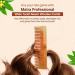 Buy Matra Professional Neem Wooden Comb for Healthy Hair | Wide Tooth Neem Wood Comb for Women & Men | All Hair Types - Purplle