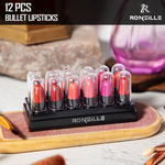 Buy Ronzille Super Matte Mini Bullet Lipstick Set of 12 Lipstick -A - Purplle