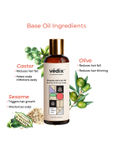 Buy Vedix Base+Booster Oil Combo For Hair Fall | Tavas For Oily Scalp | Customised Ayurvedic Hair Fall Oil | 4 Product Kit - 1 Base Oil + 3 Booster Oils (Amla, Bhringraj, Brahmi) - Purplle