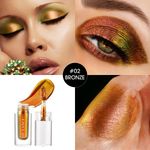 Buy DE ' LANCI Liquid Glitter Eyeshadow Long Lasting Multicolor Shifting Chameleon - BRONZE - 28 gm - Purplle