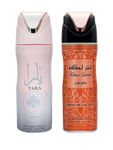 Buy Lattafa Yara & Fakhar Pink Deodorant Perfumed Body Spray 200ml,each (Pack of 2) - Purplle