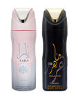 Buy Lattafa Yara & Maahir Deodorant Perfumed Body Spray 200ml,each (Pack of 2) - Purplle