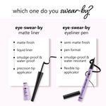 Buy Plum Eye-Swear-By Matte Liner | Water-Proof | Quick Drying | 100% Vegan & Cruelty Free | 01 Black - Purplle