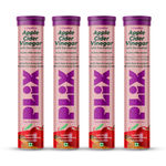 Buy PLIX Apple Cider Vinegar L-Carnitine Effervescent, Convert Fat Into Energy, 15 Effervescent Tablets, Pack of 4 (Apple) - Purplle