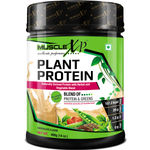 Buy MuscleXP Plant Protein - Natural Protein Powder with Pea Protein, Herbal and Vegetable Blend, 400g (Sugar Free) + Shaker - Purplle