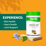 Buy OZiva Plant Based Omega 369 for skin, heart, & joint support, 60 Veg Capsules - Purplle