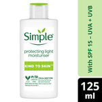 Buy Simple Kind to Skin Protecting Light Moisturiser SPF 15 | Moisturiser for All skin types | No Added Perfume, No Harsh Chemicals, No Artificial Color, No Alcohol and No Parabens | 125 ml - Purplle