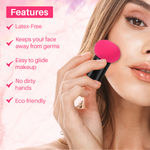 Buy Matra Professional Premium Quality Makeup Beauty Blender Combo Pack | Mushroom Head Sponge & Makeup Puff for flawless Make-up - Latex-free Powder Puff (Random Color & Shape) - Purplle