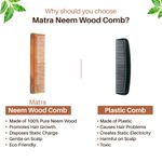 Buy Matra Professional Pure Neem Wood Combs Combo | Neem Comb for Hair Growth, Hairfall, Frizz Control, Anti Dandruff & Hair Styling Comb | Neem Wooden Comb for Women & Men | All Hair Types | Anti-Bacterial & Eco Friendly - Purplle
