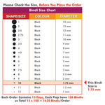 Buy Pearl Eyeflax Kumkum Bindi Black Round Box with 15 Flaps (Size 10 Diameter 1.75mm) - Purplle