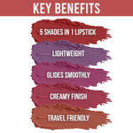 Buy NY Bae 5 in 1 Lipstick - Pink Hues (7 g) | Pink | Creamy Finish | Smooth Application | Lightweight | Multipurpose | Travel Friendly - Purplle