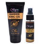 Buy Vigini Sexual Lube Lubricants for Long Time Effective Lubricating Lubrication Water Based Titan Gel & Long Lasting Delay Massage Oil Increase Size Growth Wellness John Performance Power Booster for Men - Purplle