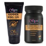 Buy Vigini Gold Shillajit Long Time Strength Stamina Performance Power Booster Ayurvedic Capsule & Sexual Lube Lubricants for Men Long Lasting Effective Lubricating Water Based Titan Massage Gel - Purplle