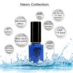 Buy Beromt Neon Nail Polish Blue Lagoon (10ml) - Purplle