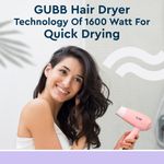 Buy GUBB Foldable 1600 Watts Hair Dryer with Hot and Cool Settings - (GB-163) Pink - 1 Pc - Purplle