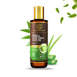 Buy Khadi Natural Neem & Aloevera With Wheat Germ Hair Oil - Powered Botanics(200ml) - Purplle