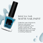 Buy Brick New York Matte Nails Glamorous Teal 01 - Purplle