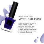 Buy Brick New York Nail Polish | Castle Blue | Long Lasting Matte Nail Paint for Women | Matte Finish 9 ml - Purplle