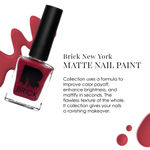 Buy Brick New York Nail Polish | Primitive Maroon | Long Lasting Matte Nail Paint for Women | Matte Finish 9 ml - Purplle