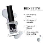 Buy Brick New York Nail Polish | Fresh Jasmine | Long Lasting Sugar Nail Paint for Women | Glossy Finish 9 ml - Purplle