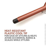 Buy Alan Truman Ceramic Tourmaline Curler - 22mm | Tight Salon Like Curls| Minimum Heat Exposure| Ceramic Coated Barrel Ensures Damage Free Curls|Real Professional Temperature Range| Frizz Free, Smooth And Glossy Curls| Extra Long Curling Rod - Purplle