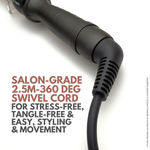 Buy Alan Truman Ceramic Tourmaline Curler - 32mm | Tight Salon Like Curls| Minimum Heat Exposure| Ceramic Coated Barrel Ensures Damage Free Curls|Real Professional Temperature Range| Frizz Free, Smooth And Glossy Curls| Extra Long Curling Rod - Purplle