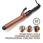 Buy Alan Truman Ceramic Tourmaline Curler - 32mm | Tight Salon Like Curls| Minimum Heat Exposure| Ceramic Coated Barrel Ensures Damage Free Curls|Real Professional Temperature Range| Frizz Free, Smooth And Glossy Curls| Extra Long Curling Rod - Purplle