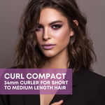 Buy Alan Truman Curl Compact - 34mm Large Hair Curler | Frizz Free Hair Curling| Curl Hold Cip For Long Lasting Curls| Suitable For Short To Mid Lengths| Wide Temperature Control Range For Every Hair Texture| Heat Resistant Clip - Purplle