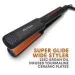 Buy Alan Truman Super-glide Wide Styler | Wide Plate Straightener| Torumaline Ceramic Plates| Easy To Glide Straightener - Purplle
