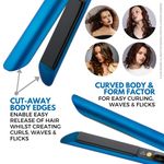 Buy Alan Truman Blue AT 100 Tourmaline - Ceramic Styler | Straightening, Curls, Waves And Flicks| Floating Plates Ensure Tug Free Styling| Avoids Unnecessary Heat Exposure| Enable Easy Releasing of Hair Whilst Releasing Curls Or Waves - Purplle